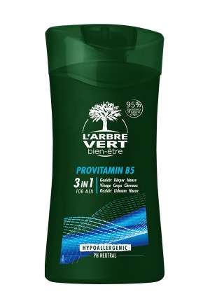 L'ARBRE VERT Crème de douche écologique Homme 3 en 1 250ml