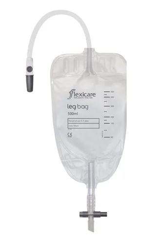 Flexicare poche urinaire 500ml 30 cm écoulement avec valve de retour 10 pièces