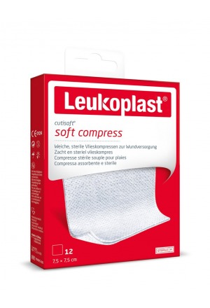 Leukoplast Cutisoft 7.5x7.5cm 12 pièces