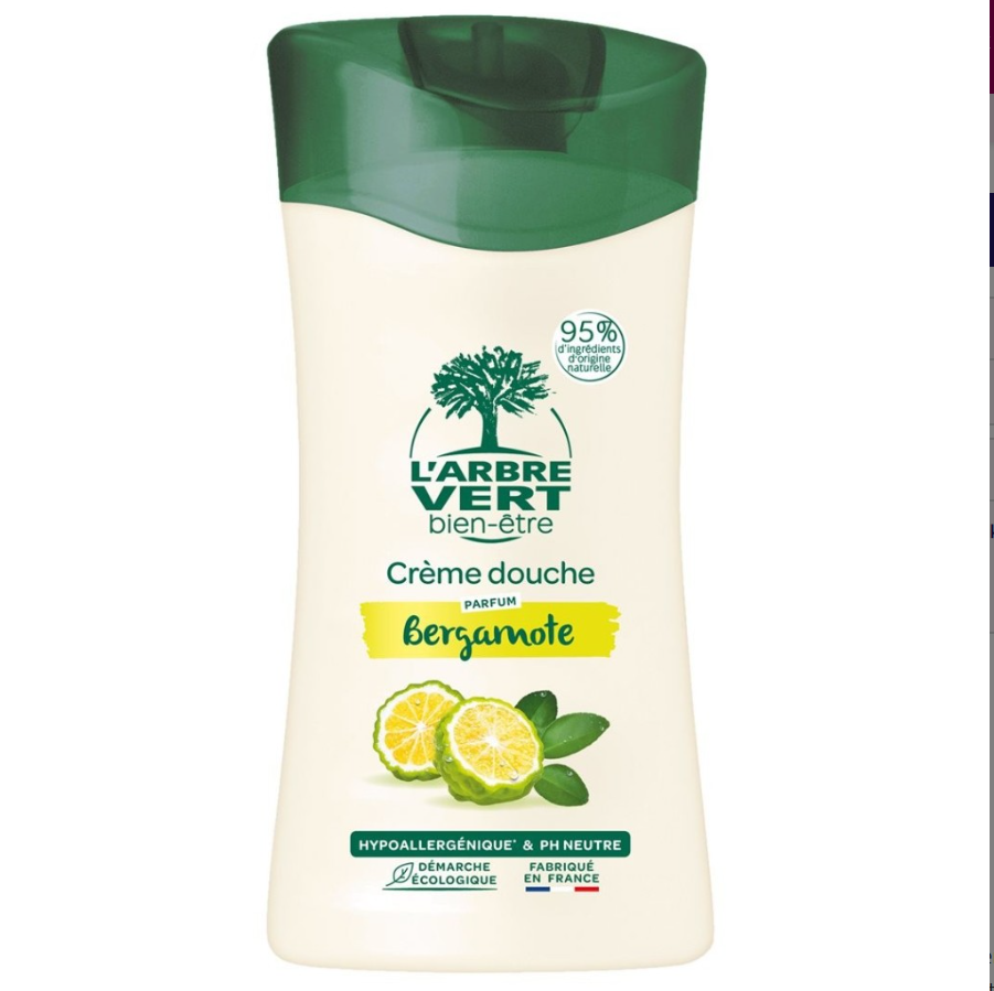 L'ARBRE VERT Gel douche écologique Bergamote FR 250ml