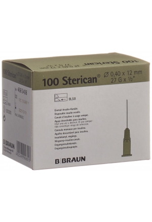 Aiguille Sterican 27G 0.40x12mm gris Luer 100pcs Aiguille Sterican 27G 0.40x12mm gris Luer 100pcs