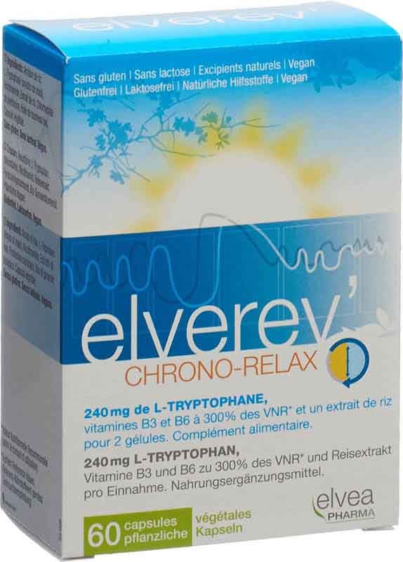 Elverev' Chrono-Relax L-Tryptophane gélules 60 pièces