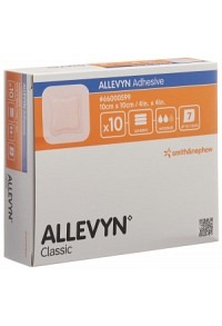 Pansement adhésif Allevyn 10x10cm 10 pièces Pansement adhésif Allevyn 10x10cm 10 pièces