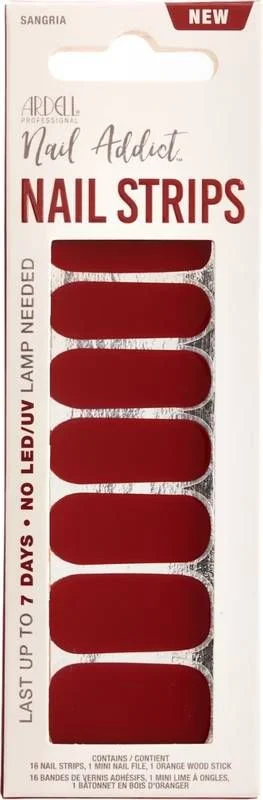 ARDELL Nail Addict Strips Sangria 16 pièces