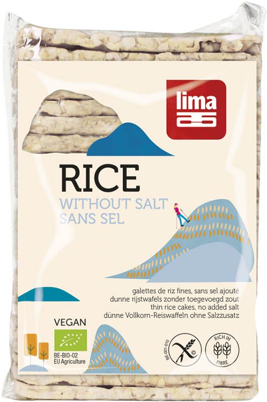 Galettes de riz Lima fines à faible teneur en sel 130g