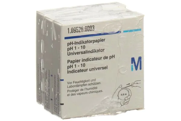 Rouleau de papier indicateur Merck complet pH 1-10 3 pièces