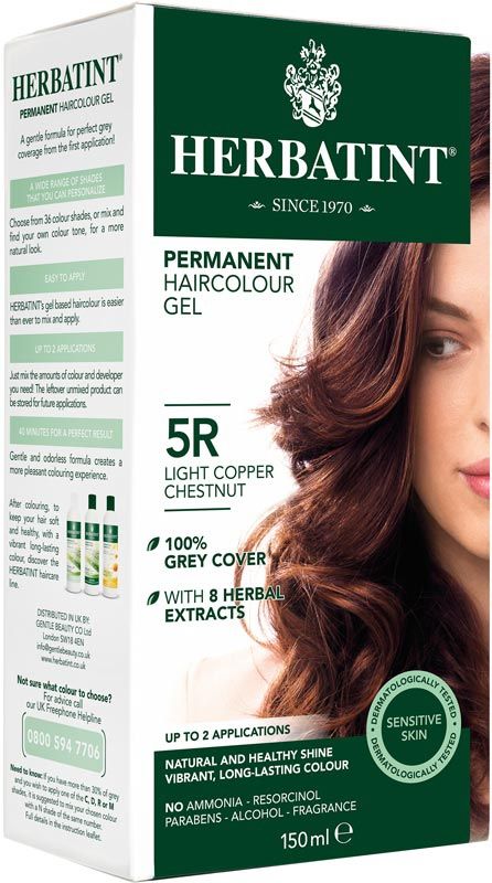 HERBATINT Gel colorant pour cheveux 5R Cuivré clair Châtaigne 150ml HERBATINT Gel colorant pour cheveux 5R Cuivré clair Châtaigne 150ml