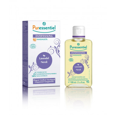 Puressentiel Huile de massage bio relaxante Lavande Néroli 100ml Puressentiel Huile de massage bio relaxante Lavande Néroli 100ml