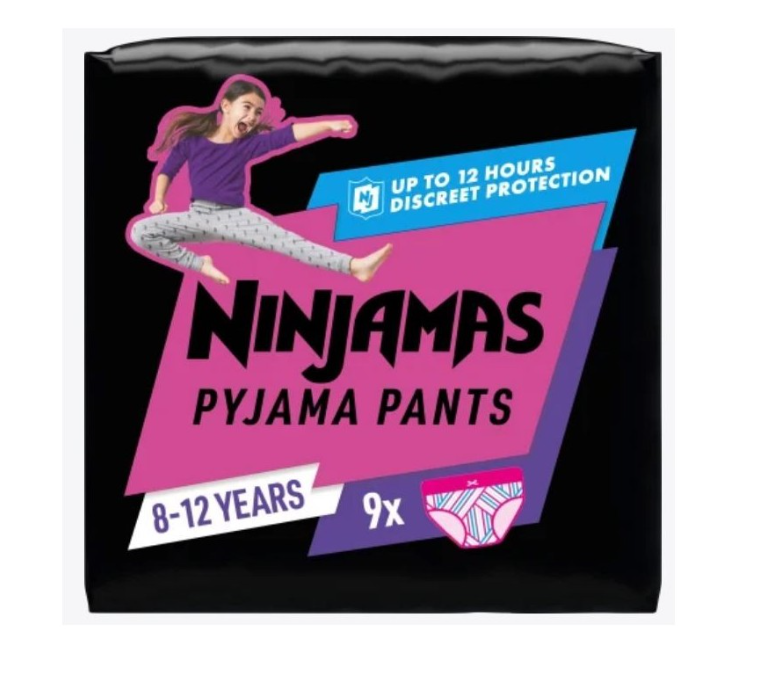 Pampers Ninjamas Pyjama Pants fille 8-12 J 9 pièces