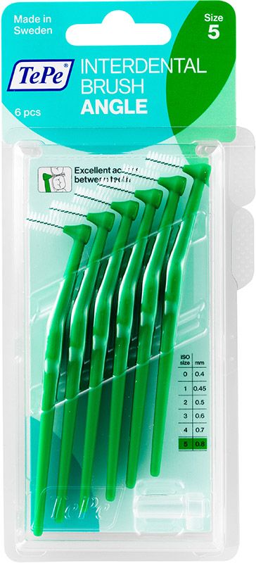 Brosse interdentaire TePe Angle 0.8mm vert 6 pièces