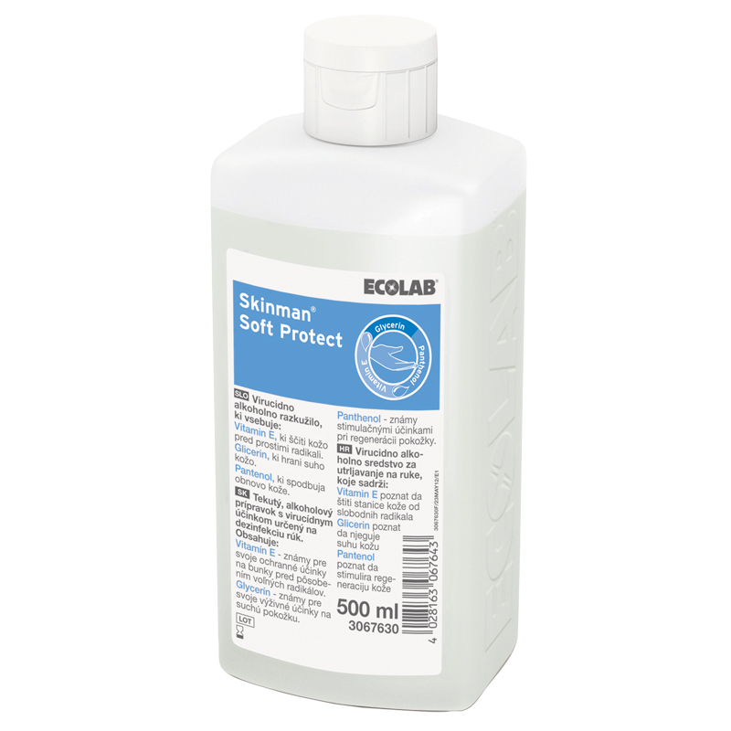 Désinfectant alcoolique virucide pour les mains Skinman™ Soft Protect 500ml