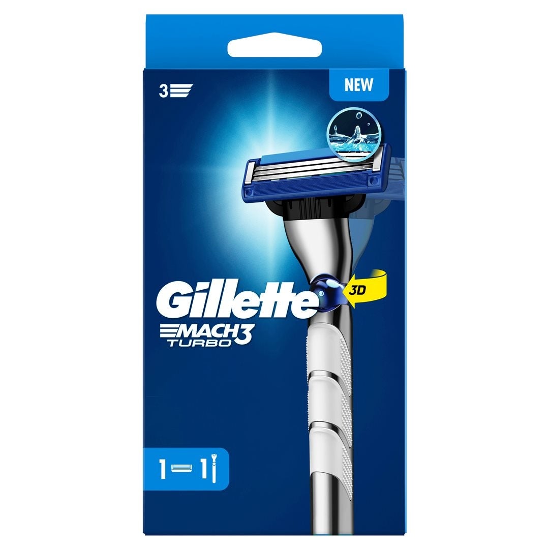Gillette Mach3 Rasoir Turbo 3D avec 1 lame