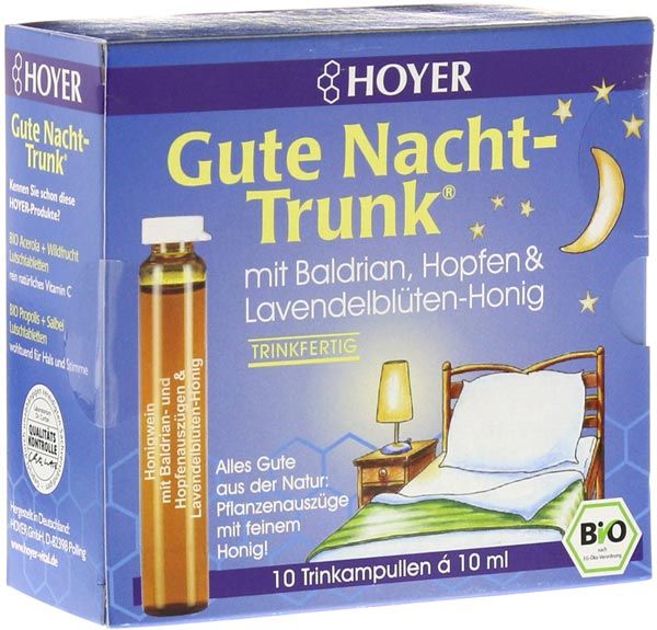 HOYER Boisson Bonne Nuit 10 buvables 10ml HOYER Boisson Bonne Nuit 10 buvables 10ml