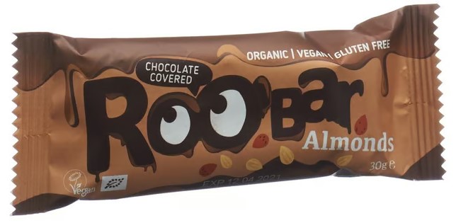 ROOBAR Barre chocolatée aux amandes 30g