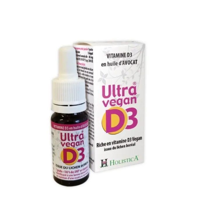 Holistica Ultra Vegan D3 Liquide, flacon de 8 ml