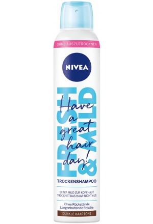 Shampoing sec NIVEA Fresh&Mild Tons foncés 200ml Shampoing sec NIVEA Fresh&Mild Tons foncés 200ml
