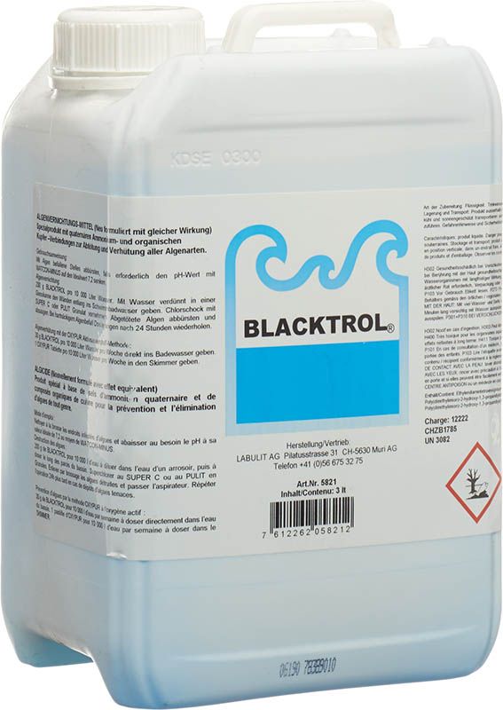 BLACKTROL activateur/anti-algues liq 3lt
