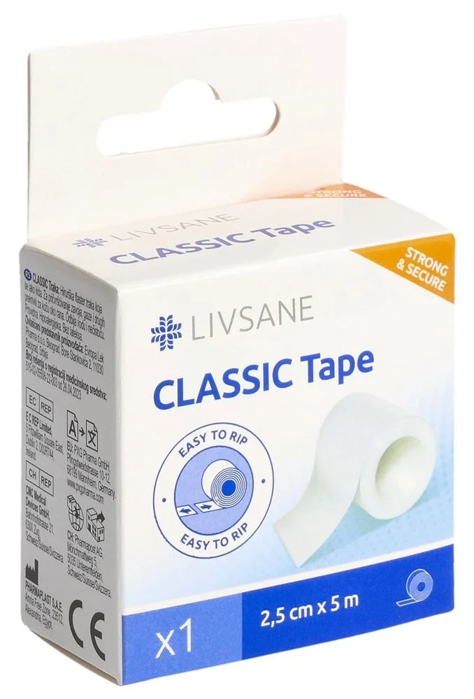 Livsane Classic Pansement de fixation 2.5cmx5m