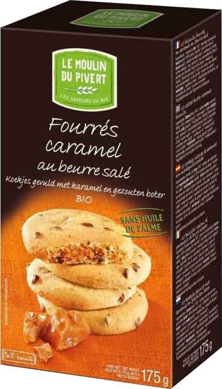 LE MOULIN DU PIVERT Cookies Fourrés Caramel 175g