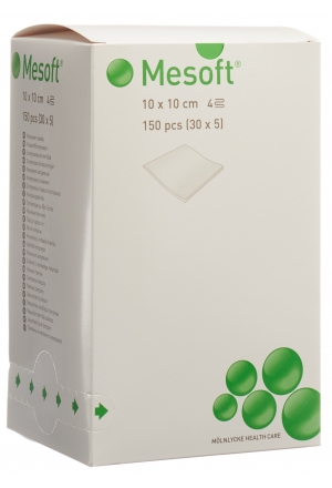Mesoft NW Compresses non tissées 10x10cm stériles 30 Btl 5 pièces