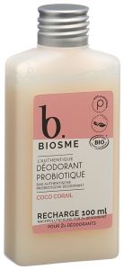 Biosme Déodorant probiotique Coco corail Recharge Fl 100ml