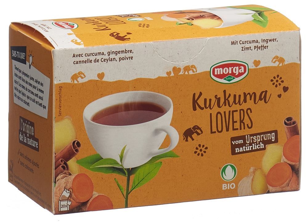 MORGA Curcuma Lovers thé m/H Bio Bourgeon 20 pièces MORGA Curcuma Lovers thé m/H Bio Bourgeon 20 pièces