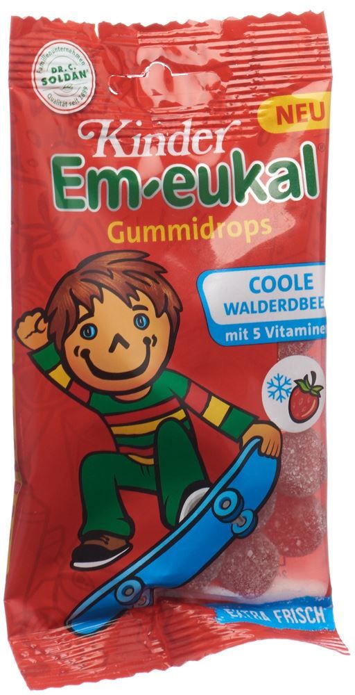 Soldan Em-eukal Kids Gumdrops fraise des bois-miel 75g Soldan Em-eukal Kids Gumdrops fraise des bois-miel 75g