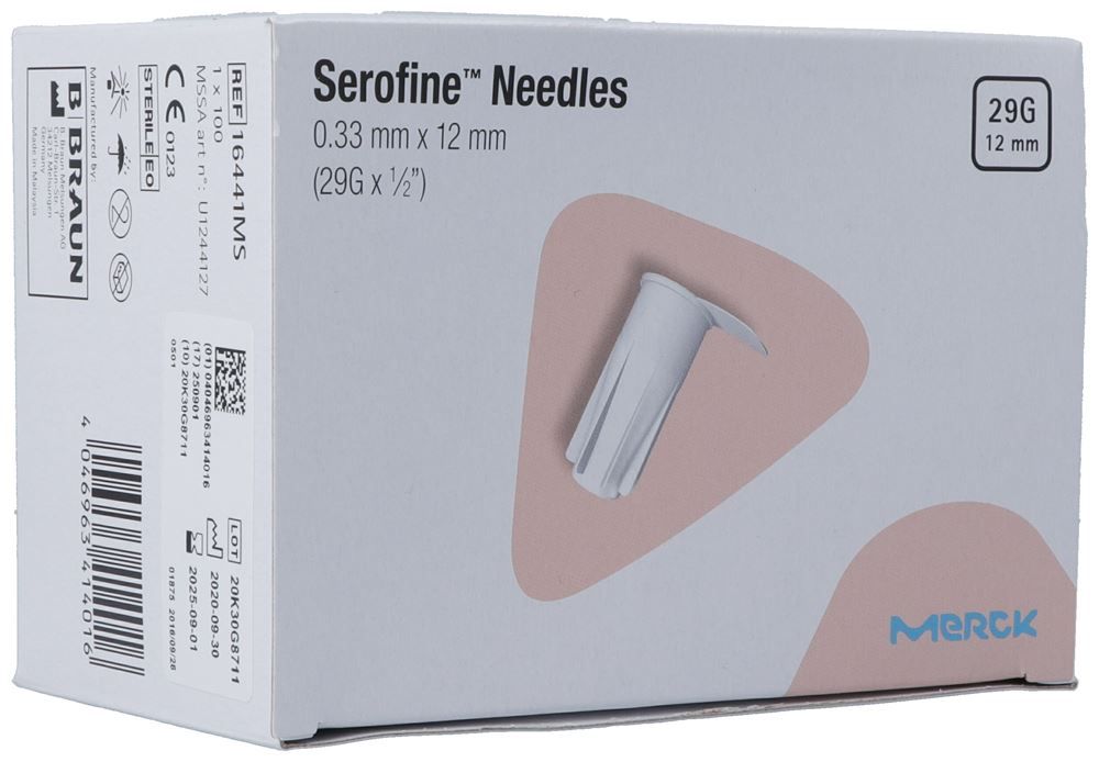 Aiguilles Serofine 29G pour auto-injecteur Easypod 100 pièces Aiguilles Serofine 29G pour auto-injecteur Easypod 100 pièces