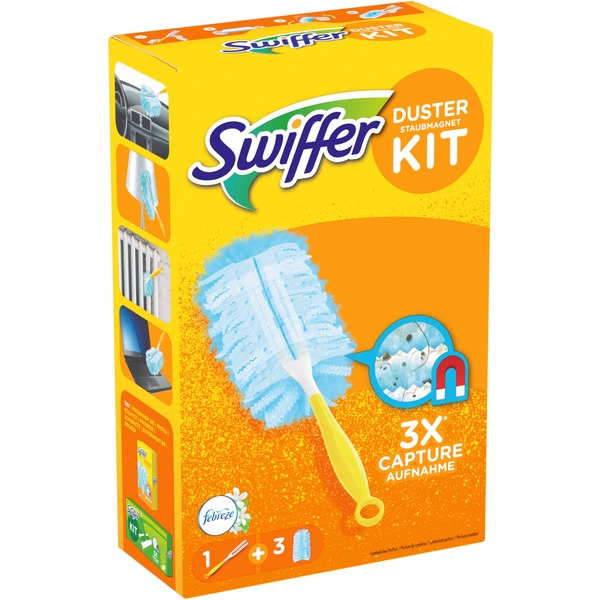 Swiffer aimant à poussière Set de démarrage poignée + 3 chiffons