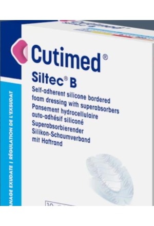 CUTIMED Siltec B pansement mousse Sil 10x10cm 10 pièces