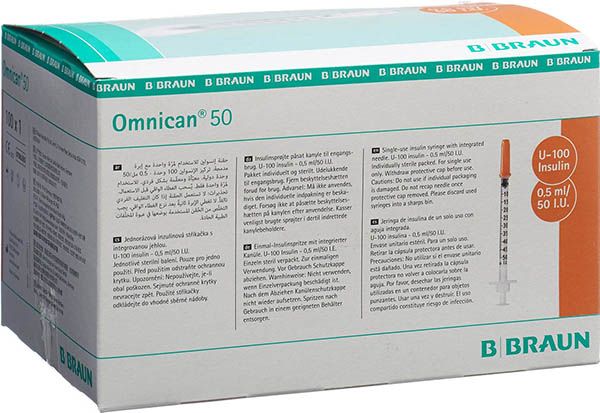 OMNICAN Insuline 50 0.5ml 0.3x12mm G30 simple 100 x