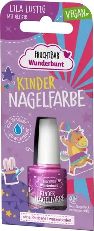 FRUCHTBAR Wunderbunt Enfant Fa d'ongle violet amusant 5ml