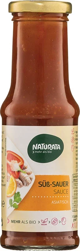 Sauce aigre-douce Naturata, bocal en verre de 210 ml