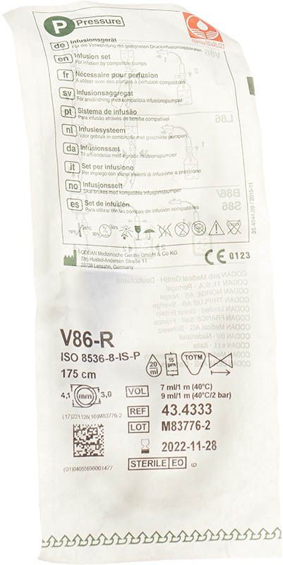 Kit de perfusion Codan V86-P-R avec aération