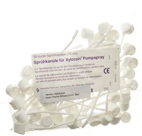 XYLOCAIN canule de pulvérisation courte 50 pièces