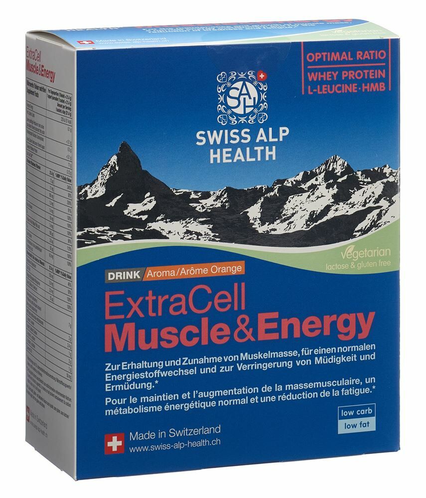 Extra Cell Muscle & Energy Drink Orange végétarien 20x 21.4g Extra Cell Muscle & Energy Drink Orange végétarien 20x 21.4g