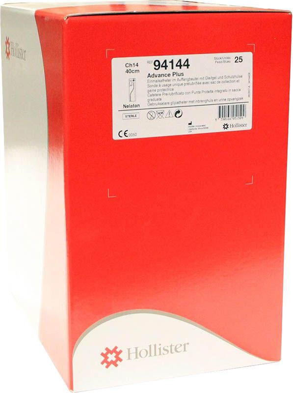 Advance Plus Pocket 1x cathéter CH14 40cm avec poche 25 pièces