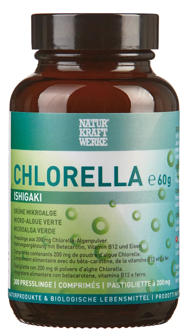 Comprimés de chlorella Ishigaki NaturKraftWerke à 200mg 300 pièces Comprimés de chlorella Ishigaki NaturKraftWerke à 200mg 300 pièces