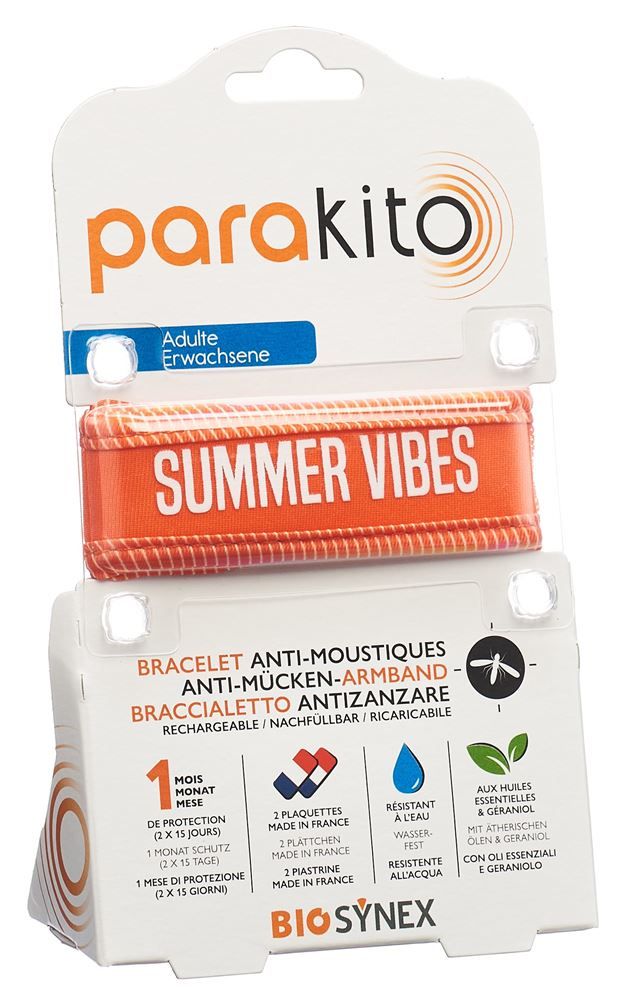Parakito bracelet adulte Good Vibes orange Parakito bracelet adulte Good Vibes orange