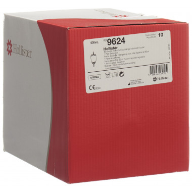 Poche urinaire pour les jambes Hollister 500ml avec tuyau de dérivation 50cm anti-retour stérile 10 pièces