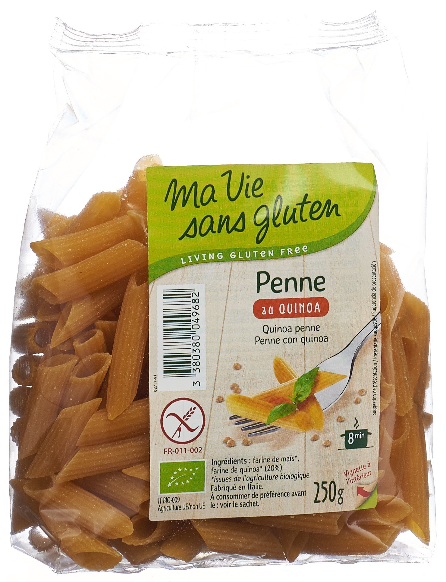 MA VIE S GLUT Penne maïs et quinoa 250g