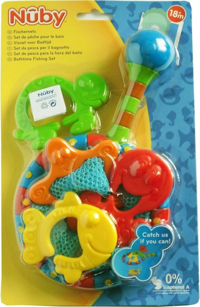 Set filet de pêche coloré Nûby avec 4 pions