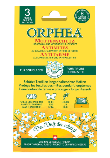 Coussin anti-mites Orphea parfum fleuri 3 pièces Coussin anti-mites Orphea parfum fleuri 3 pièces