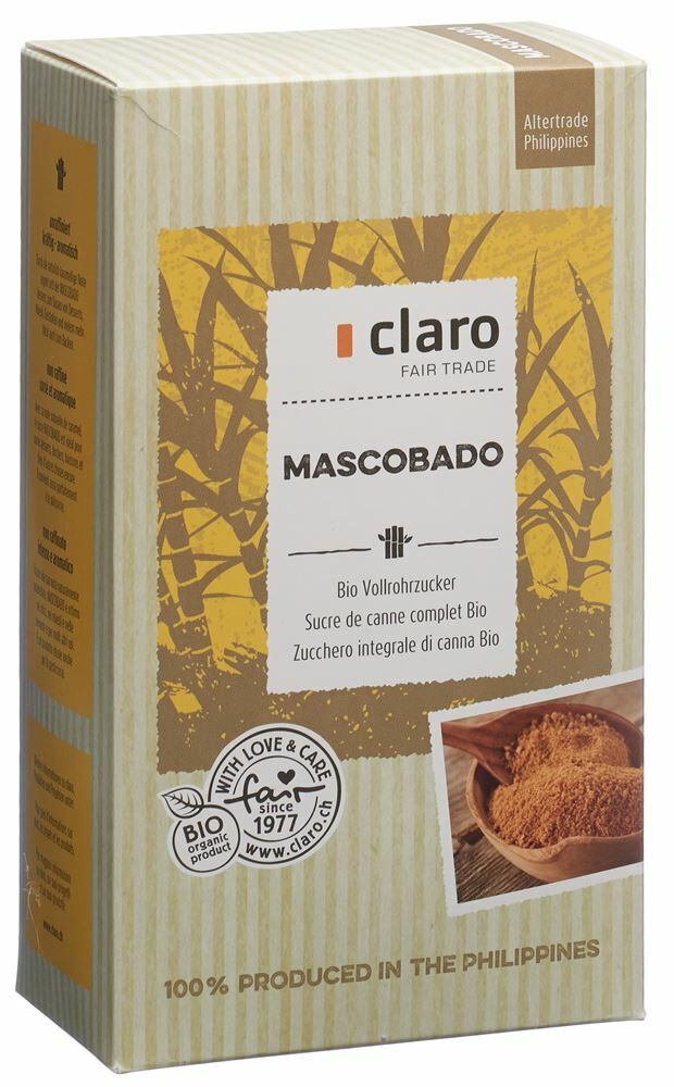 CLARO Mascobado Sucre de canne complet bio 1kg