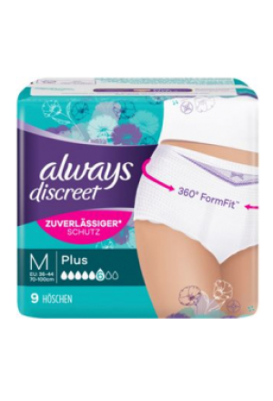 ALWAYS Discreet Pants Incontinence M Plus 10 pces