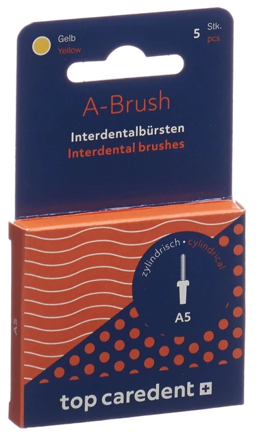 TOP CAREDENT IDBH-GE Interdentalbürste Gelb 5 Stück