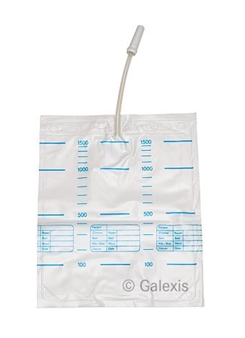 SAHAG poche à urine 1.5l 90cm sans écoulement 10 pièces