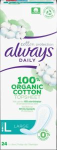 always Protège-slips Cotton Protection Large 24 pièces always Protège-slips Cotton Protection Large 24 pièces