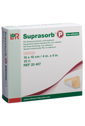 Suprasorb P pansement mousse 10x10cm n adhésif 10 pièces
