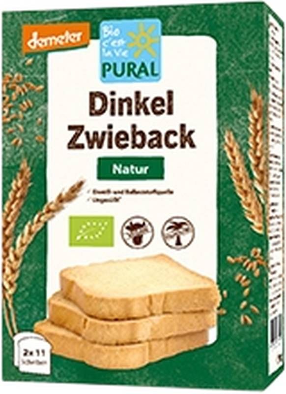 Pural Biscottes à l'épeautre sans sucre Demeter 200g